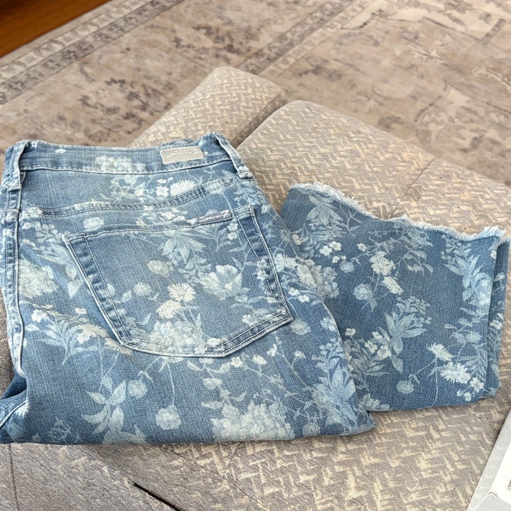 Seven7 Light Blue Floral Women's Jeans
